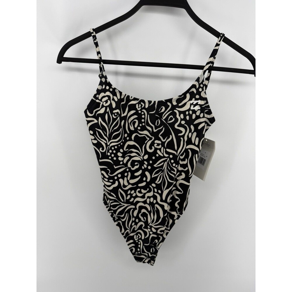 NWT Billabong Beach Babe One Piece Swimsuit Tropical Cheeky Neutral Medium $99